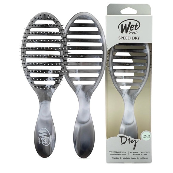 Wet Brush Other - Wet Brush® Speed Dry® Hair Brush Metallic Marble Silver